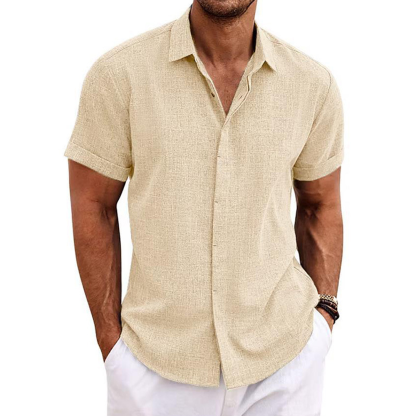 Men's Linen Shirt Short Sleeve Casual Shirt