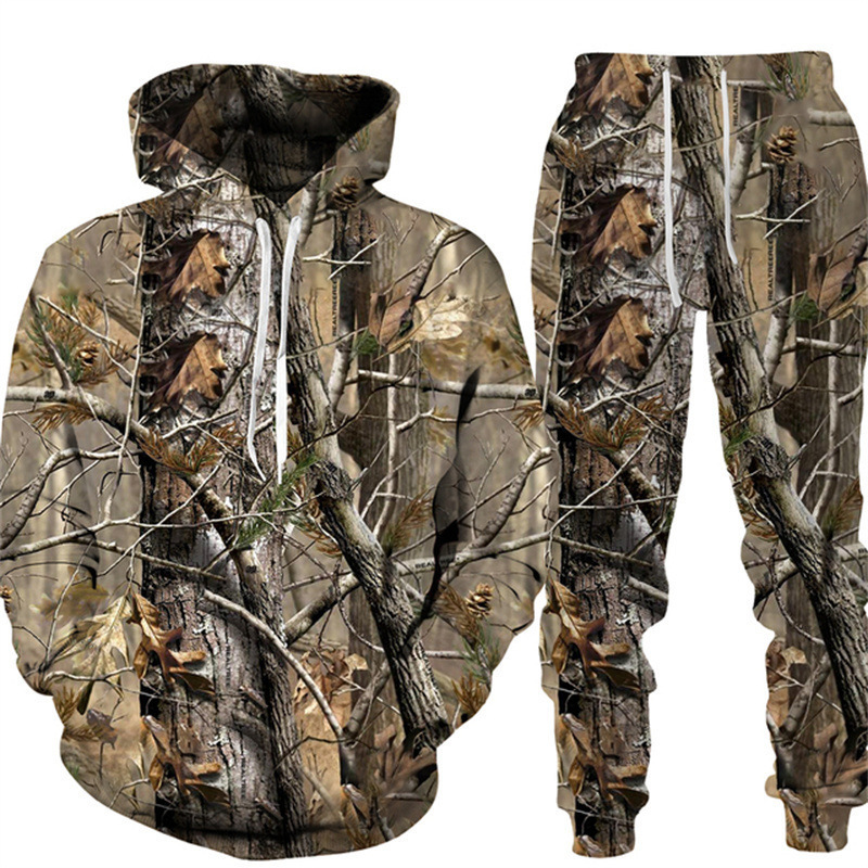 Fishing Camping Men's Camo Outfitter Hoodie