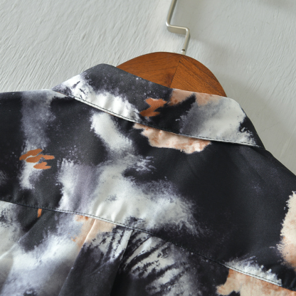 Graffiti All-Match Long-Sleeved Shirt Men's Casual Printed Shirt