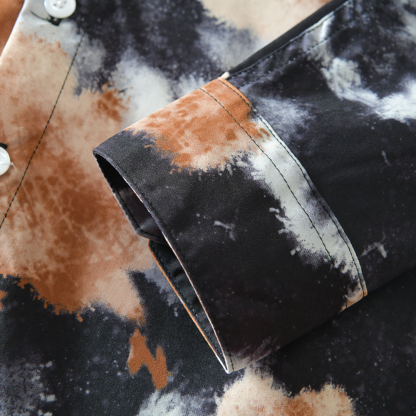 Graffiti All-Match Long-Sleeved Shirt Men's Casual Printed Shirt