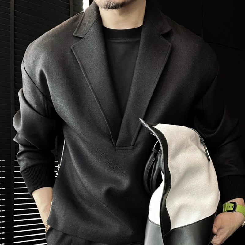 Men's Deep V Neck Design Loose Long Sleeves