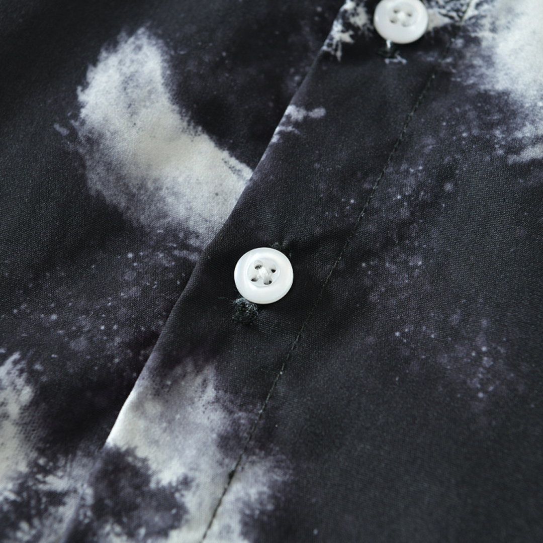 Graffiti All-Match Long-Sleeved Shirt Men's Casual Printed Shirt