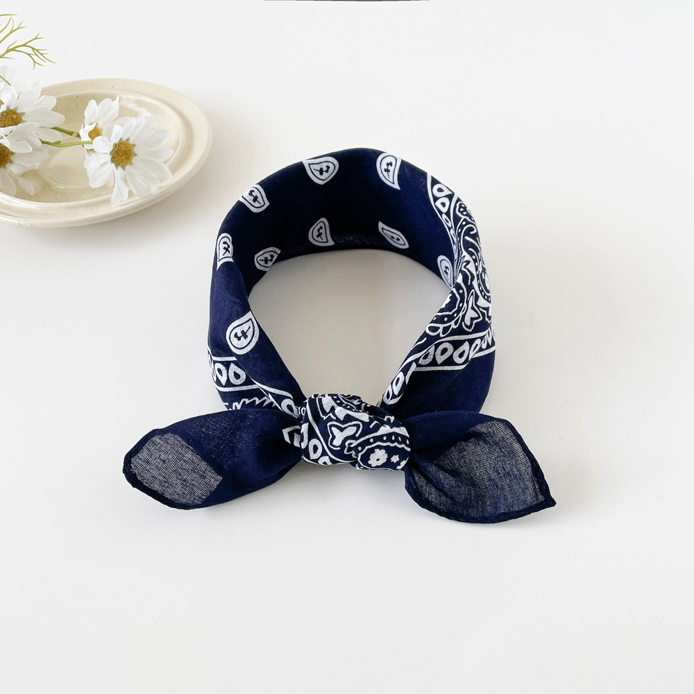 50cm Cotton And Linen Small Square Scarf Personalized Cashew Print Scarf
