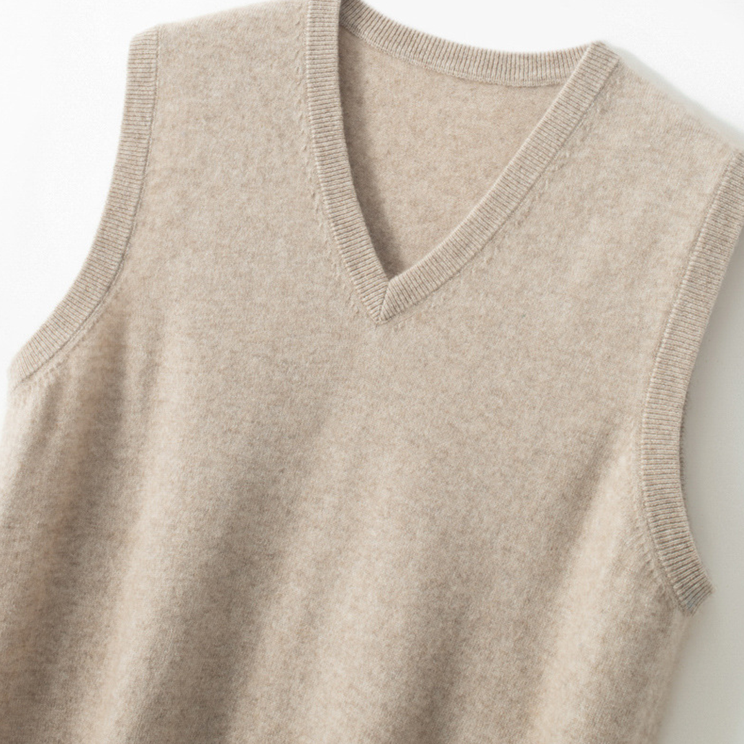 Men's Cashmere Sweater V-neck Vest Large Size Sleeveless Vest