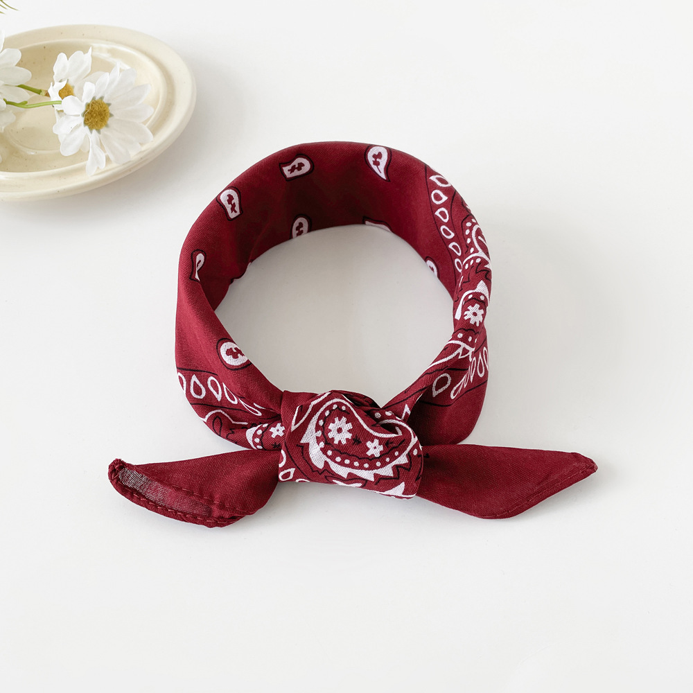 50cm Cotton And Linen Small Square Scarf Personalized Cashew Print Scarf