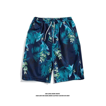 Men's Loose Large Size Beach Pants With Prints Large Pants Quick-Drying Shorts