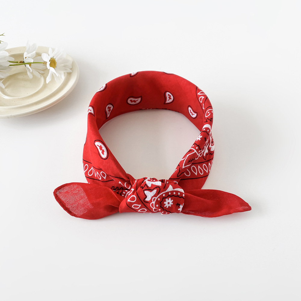 50cm Cotton And Linen Small Square Scarf Personalized Cashew Print Sca