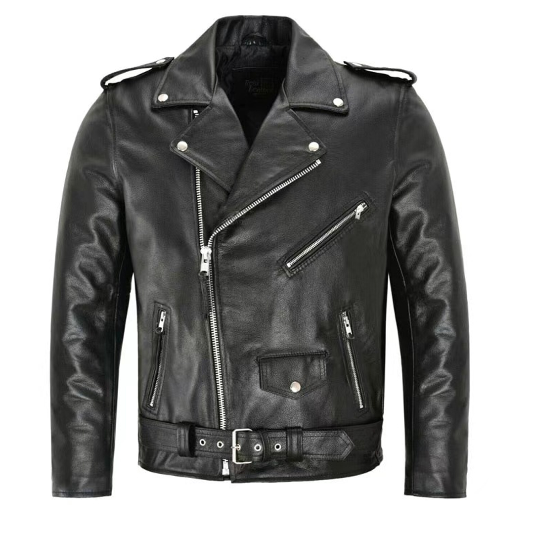 Men's Leather Jackets Trendy Men's Motorcycle Leather Jackets