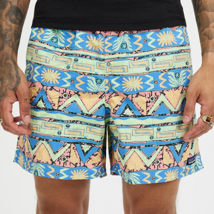 Summer Niche Print Loose Shorts