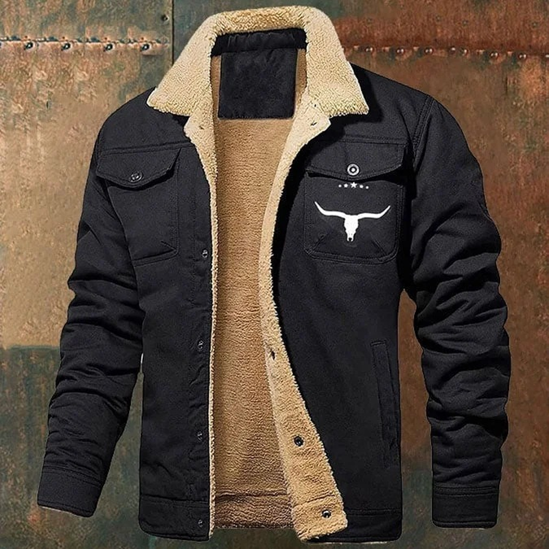 Fall/winter Men's Fleece-Cotton Cargo Casual Jacket