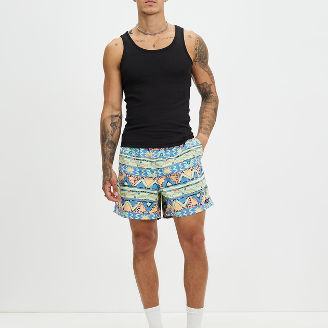 Summer Niche Print Loose Shorts