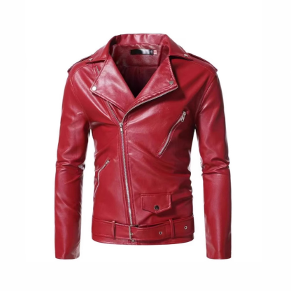 Men's Leather Jackets Trendy Men's Motorcycle Leather Jackets