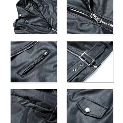 Men's Leather Jackets Trendy Men's Motorcycle Leather Jackets