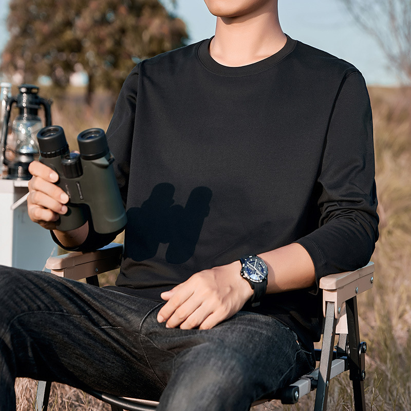 270G Heavyweight Long-Sleeved T-Shirt Men's Spring And Autumn Style Pure Cotton Pullover Bottoming Shirt