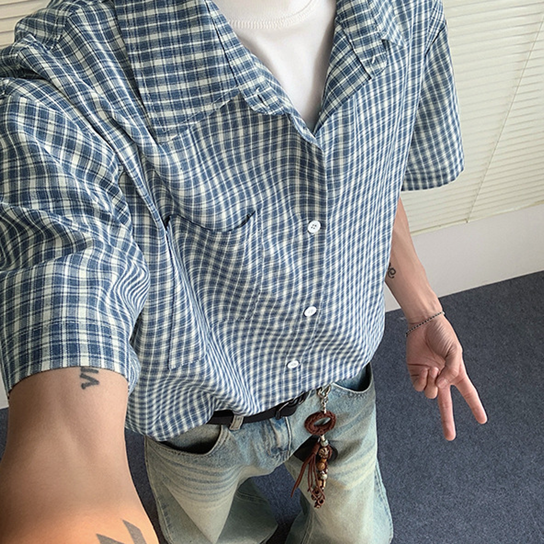 Summer Lapel Men's Shirt Casual Fashion Trend Handsome Men's Summer Casual Clothes