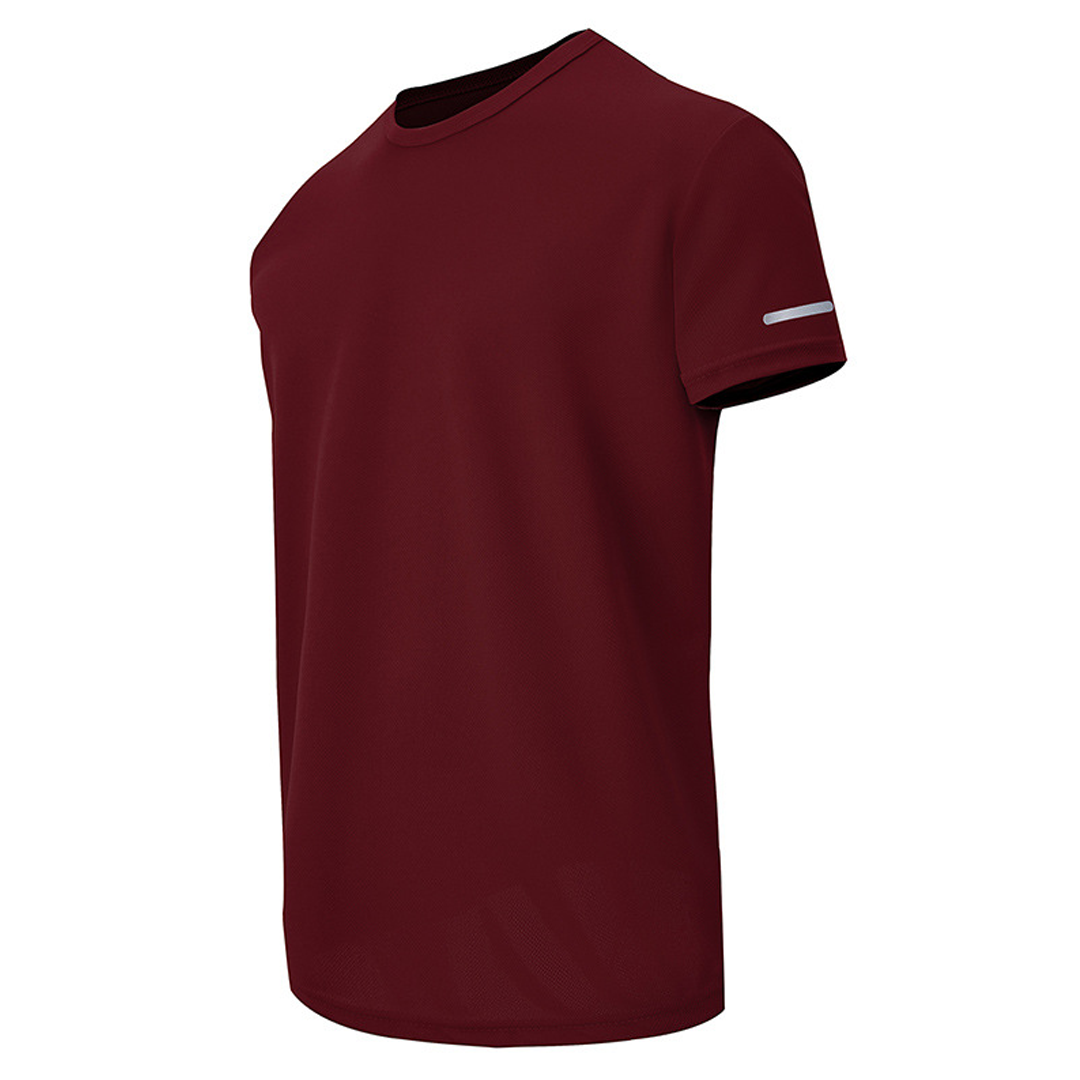 🔥Men's Plain Reflective Design Sports Tee, Breathable Quick Drying Short Sleeve T-shirt