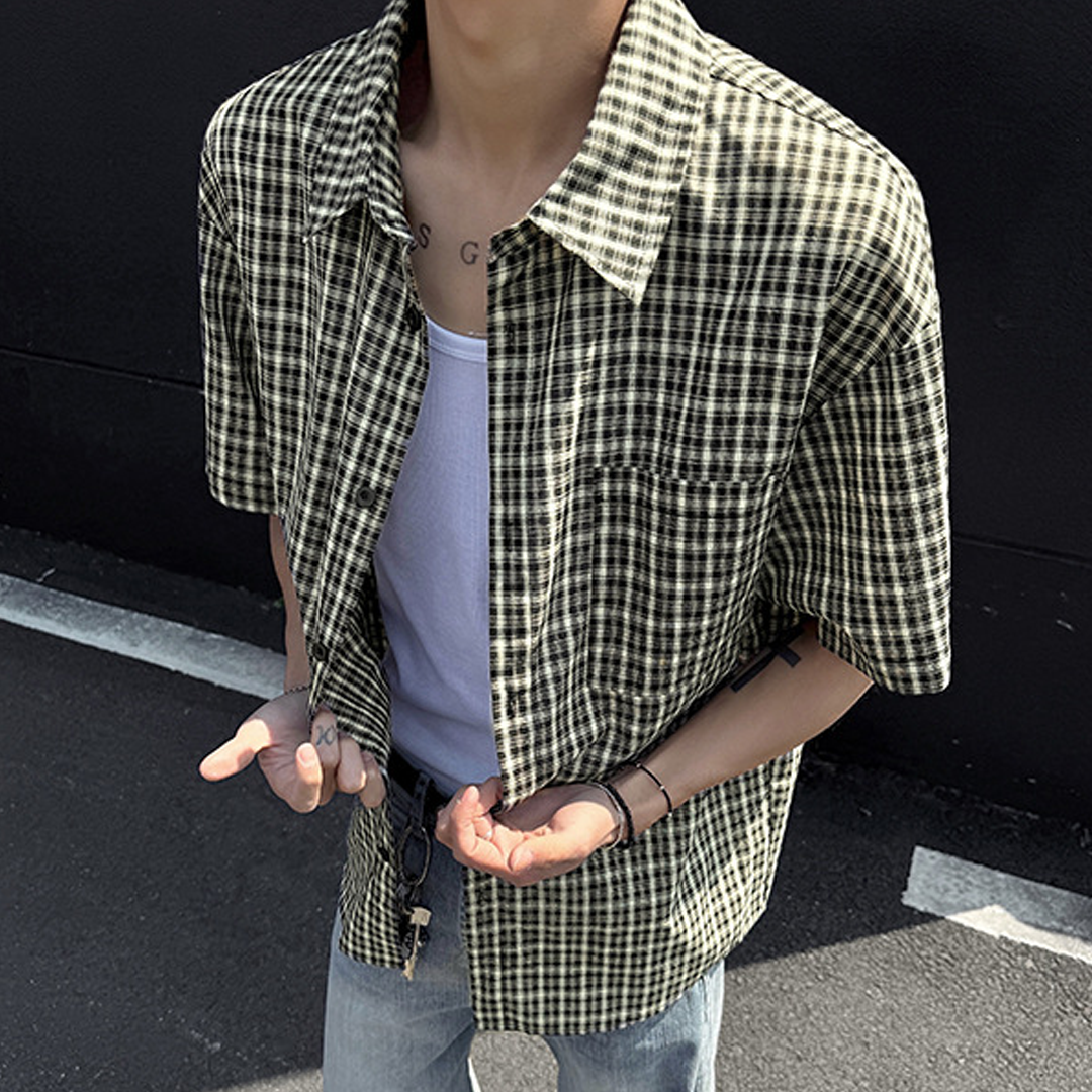 Summer Lapel Men's Shirt Casual Fashion Trend Handsome Men's Summer Casual Clothes