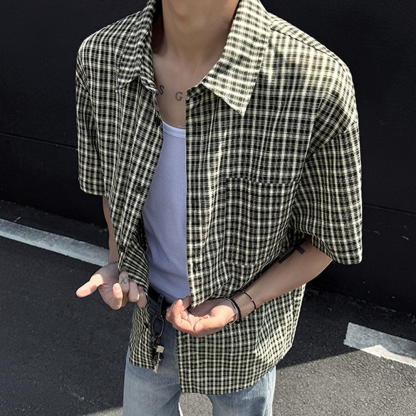 Summer Lapel Men's Shirt Casual Fashion Trend Handsome Men's Summer Casual Clothes