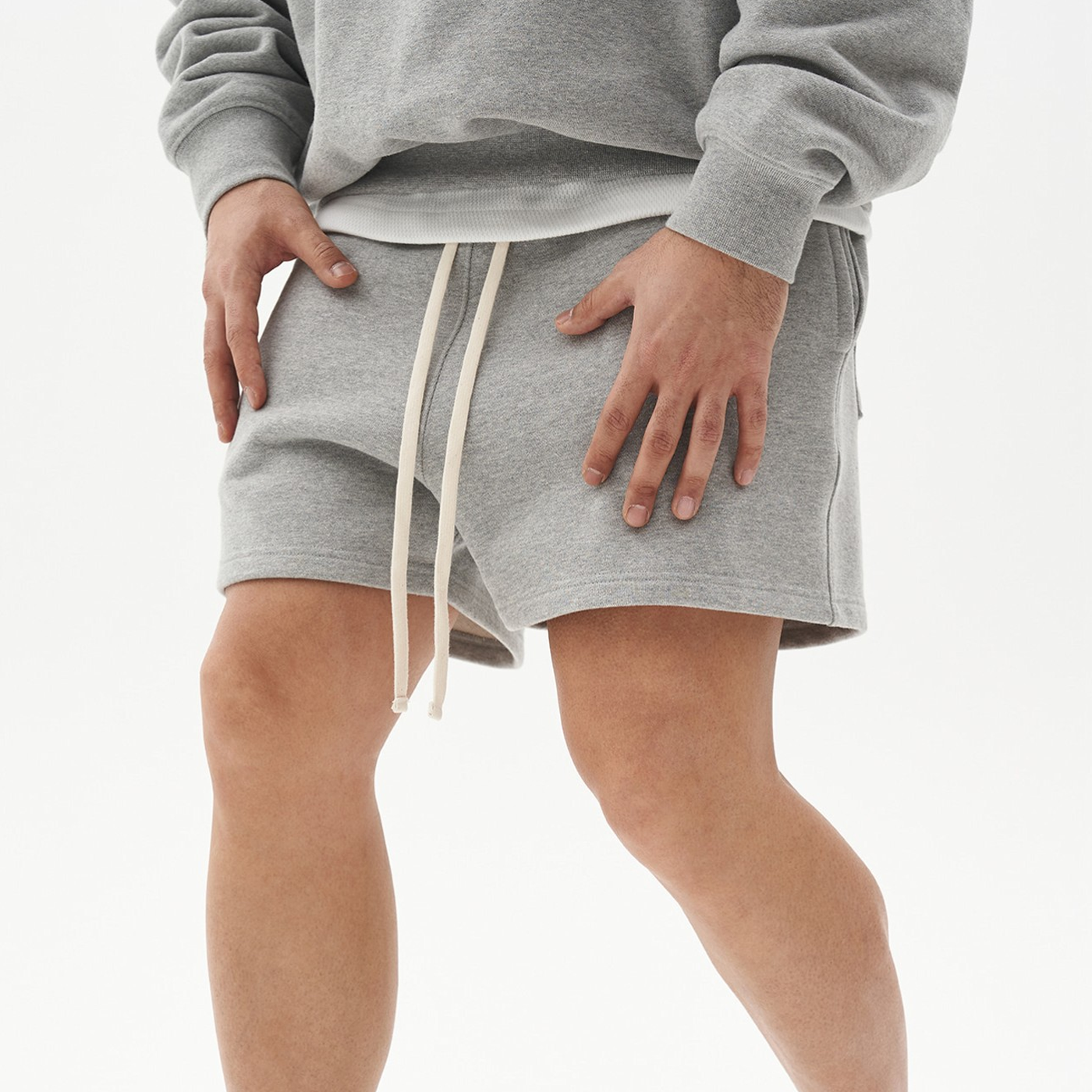 Sports High Street Shorts Cotton Drawstring Solid Color Beach Casual S