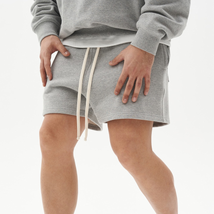 Sports High Street Shorts Cotton Drawstring Solid Color Beach Casual Shorts