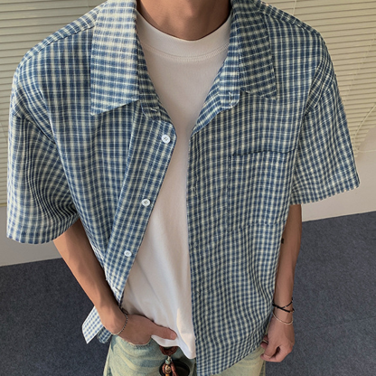 Summer Lapel Men's Shirt Casual Fashion Trend Handsome Men's Summer Casual Clothes