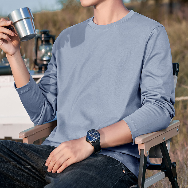 270G Heavyweight Long-Sleeved T-Shirt Men's Spring And Autumn Style Pu