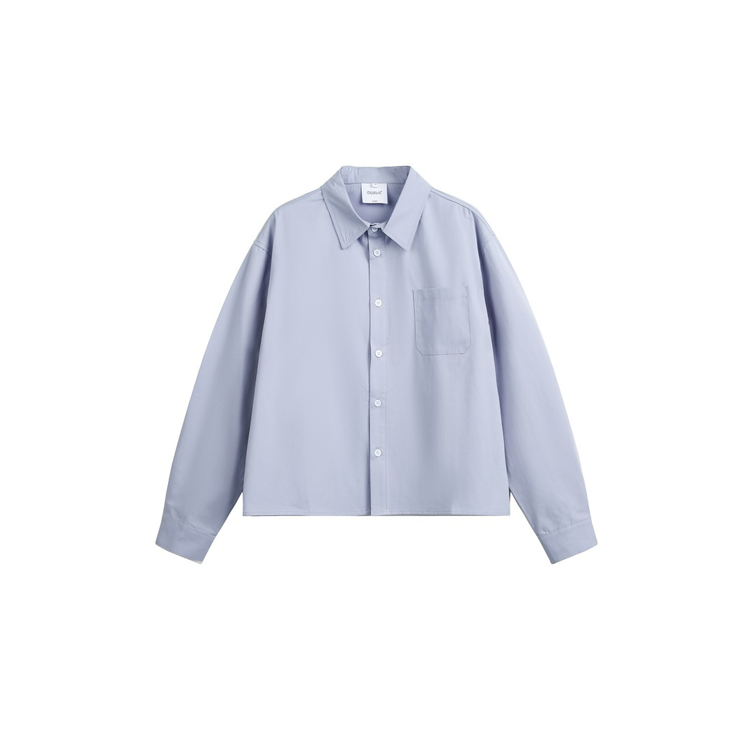 Niche Basic American Retro Pocket Work Shirt Men's Loose Long-Sleeved 