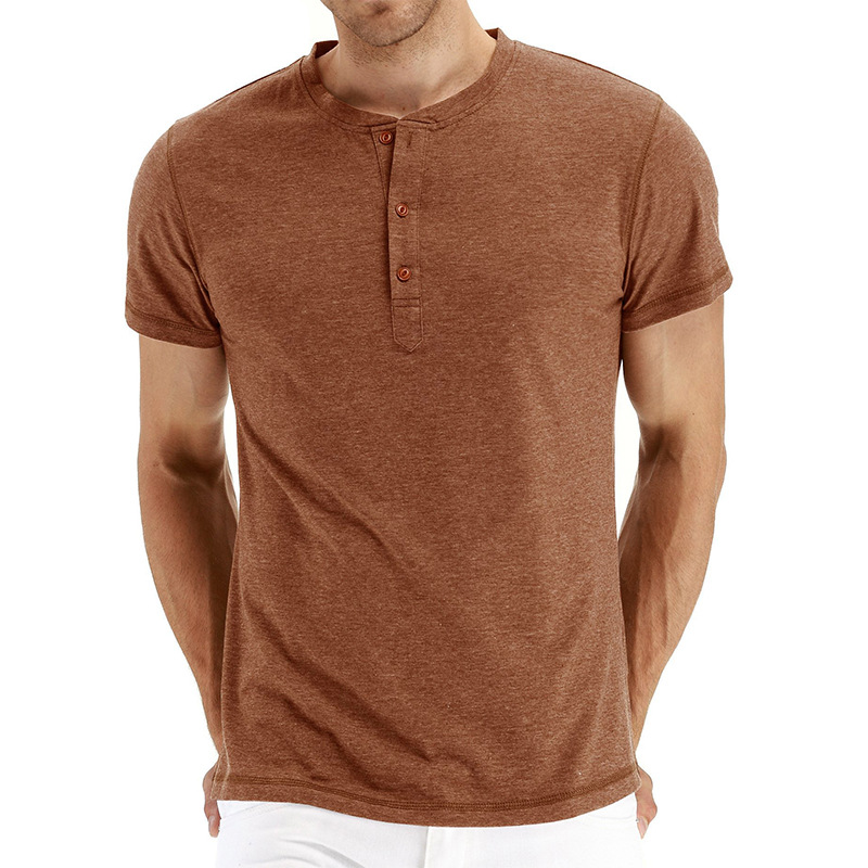 Men's Simple And Versatile Casual Solid Color Short Sleeved T-shirt