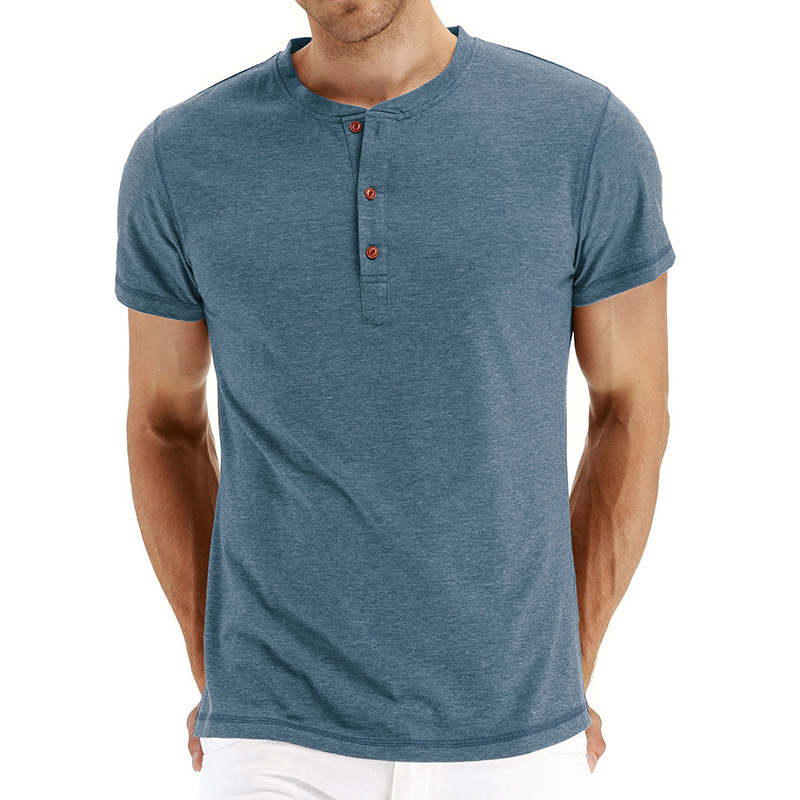 Men's Simple And Versatile Casual Solid Color Short Sleeved T-shirt