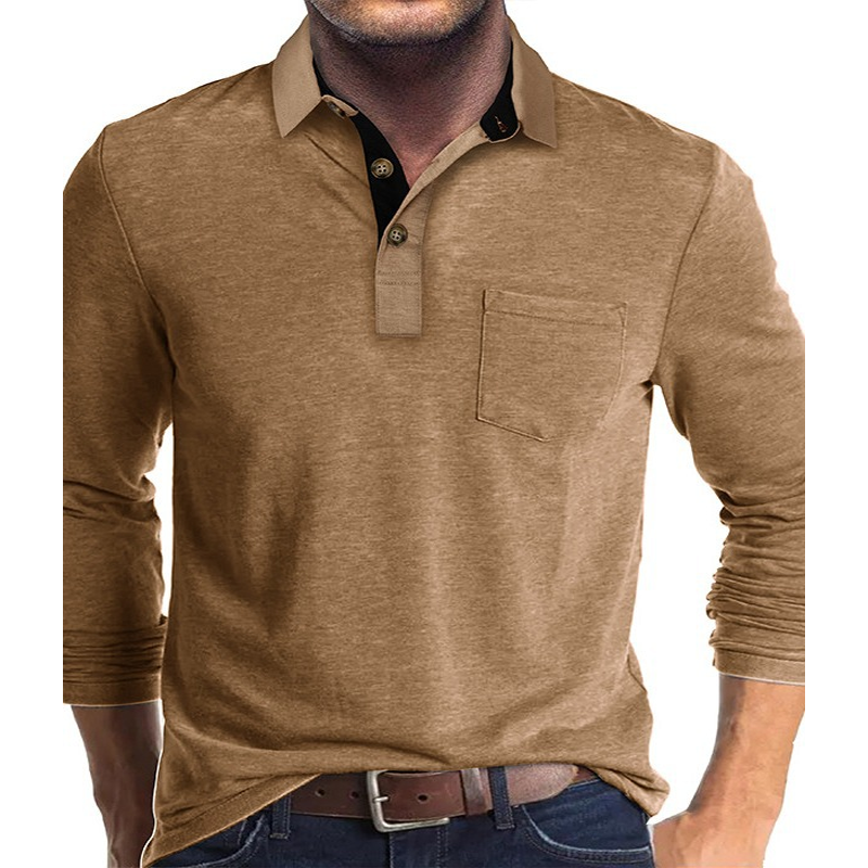 Men's Polo Cross border Autumn/Winter Base Shirt Top Polos