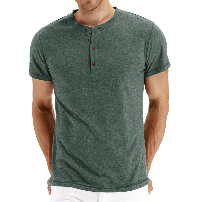 Men's Simple And Versatile Casual Solid Color Short Sleeved T-shirt