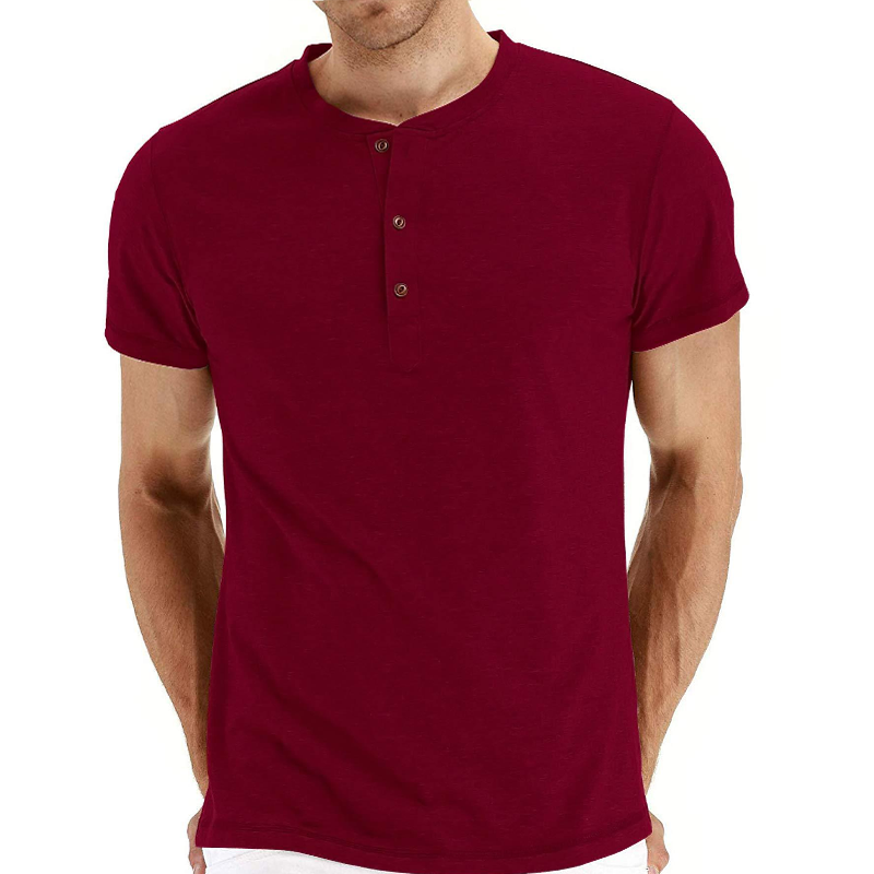 Men's Simple And Versatile Casual Solid Color Short Sleeved T-shirt