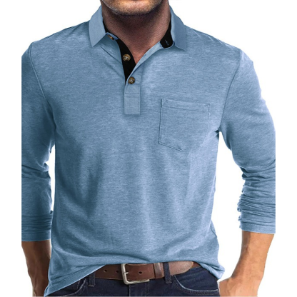 Men's Polo Cross border Autumn/Winter Base Shirt Top Polos