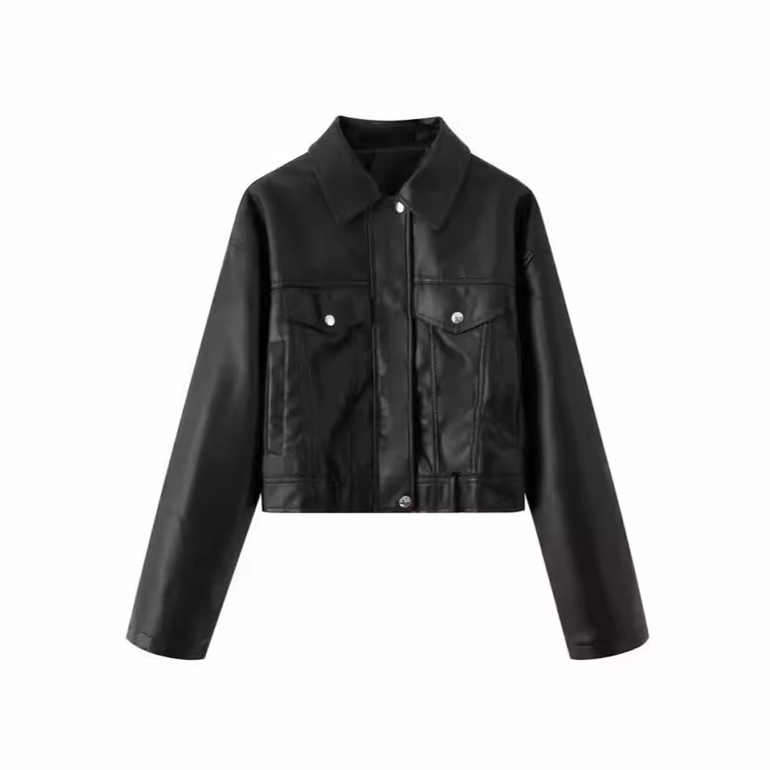 Men's Fashion Leather Short Flight Jacket