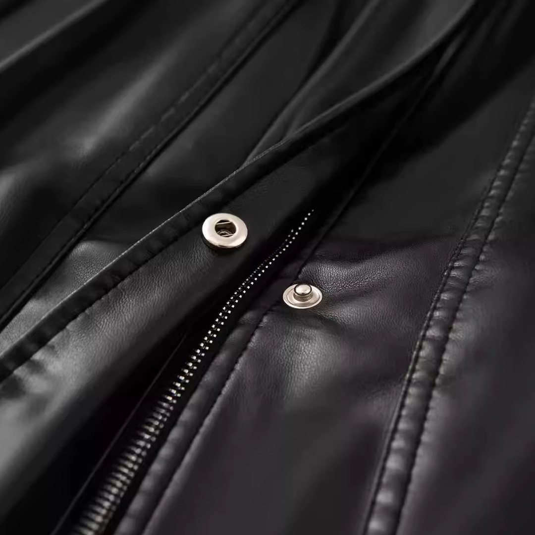 Men's Fashion Leather Short Flight Jacket