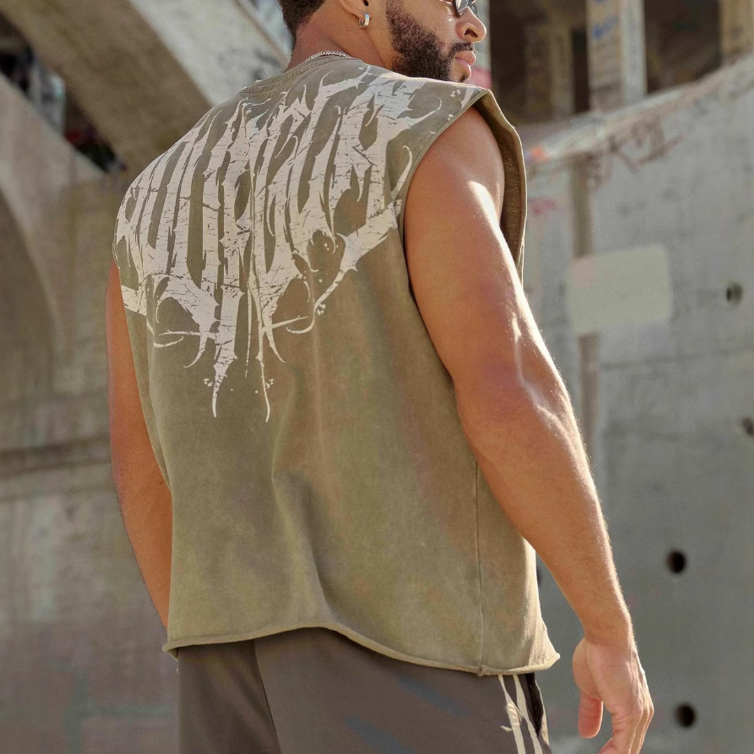 Men's Vest Summer New Jogging Sports Fitness Vest Fashion Casual Sleeveless T-Shirt