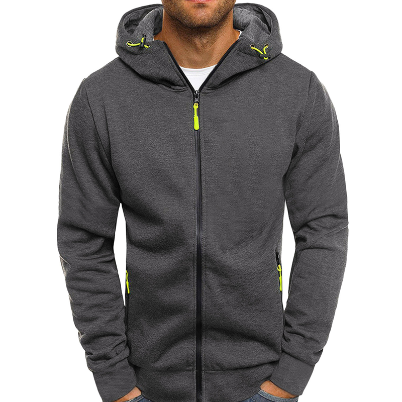 Men's Sportswear Autumn And Winter Zipper Coat Cardigan Hooded Coat