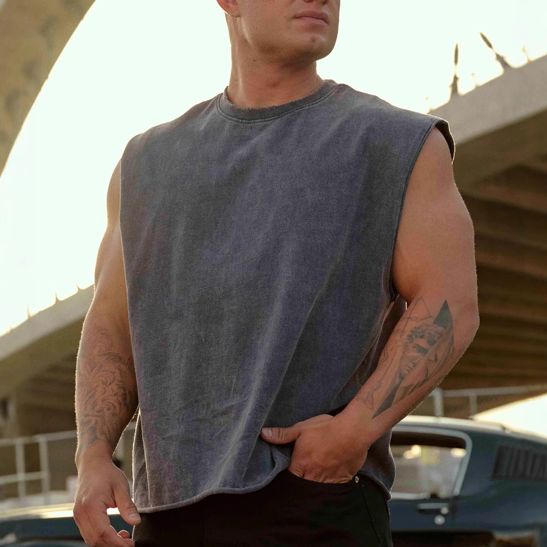 Men's Vest Summer New Jogging Sports Fitness Vest Fashion Casual Sleeveless T-Shirt