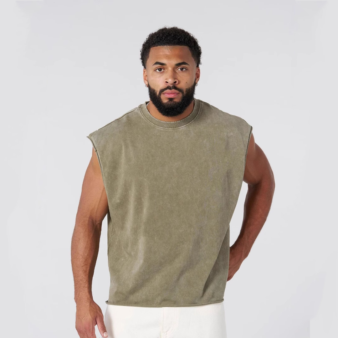 Men's Vest Summer New Jogging Sports Fitness Vest Fashion Casual Sleeveless T-Shirt