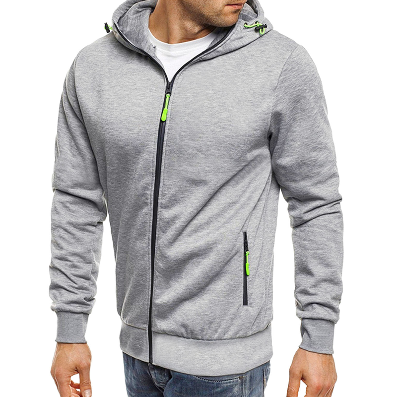 Men's Sportswear Autumn And Winter Zipper Coat Cardigan Hooded Coat