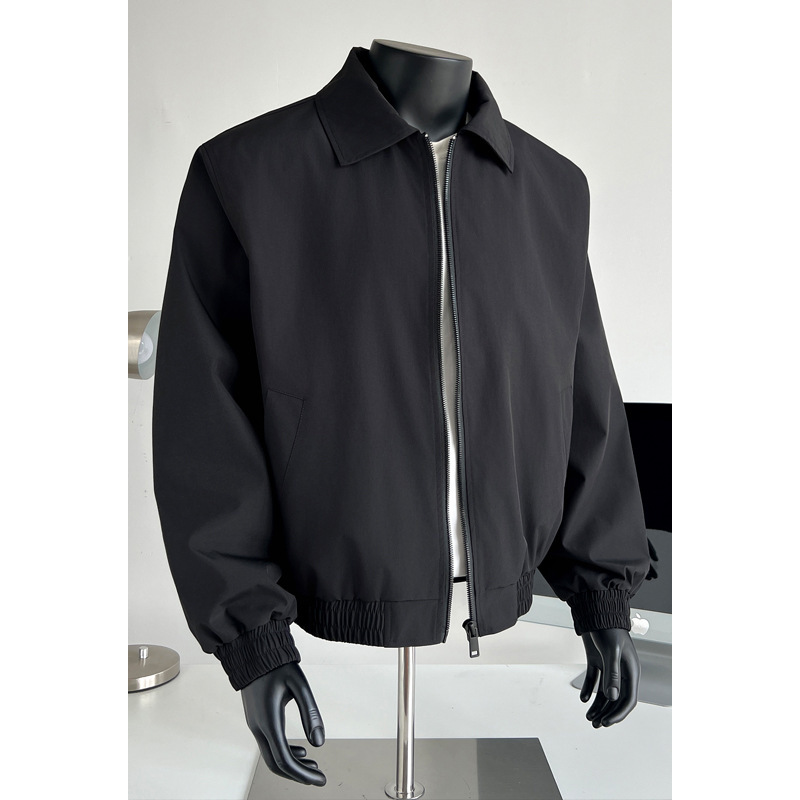 Men's Short Flight Jacket | American Vintage Spring Trendy All-Match Collared Coat, Casual Rebel Style