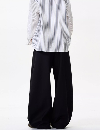 Men's Vintage American Curved Pleated Trousers – Retro Streetwear, Loose Fit, Casual Wide-Leg Pants, Versatile & Stylish