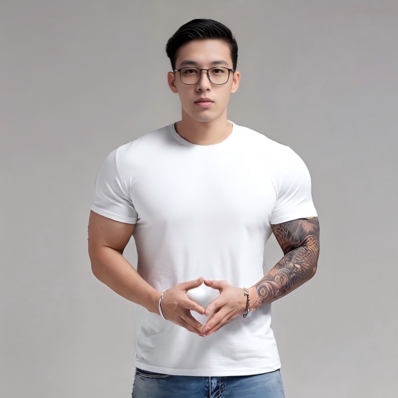 Men's Summer New Arrival Athletic Casual Short-Sleeve T-Shirt - Quick-Drying, Breathable, Solid Color for Running, Workout & Fitness Training