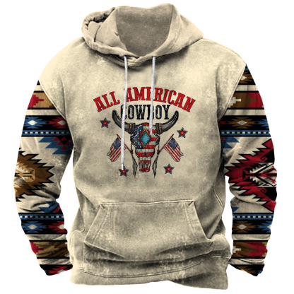 Tribal Aztec Hoodies for Men Sweatshirts  Hoodies for Men Retro Ethnic Aztec Printed Long Sleeve Hooded