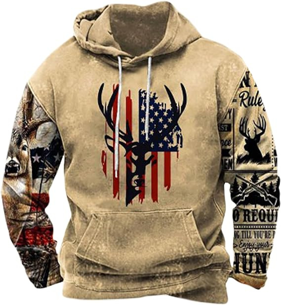 Tribal Aztec Hoodies for Men Sweatshirts  Hoodies for Men Retro Ethnic Aztec Printed Long Sleeve Hooded