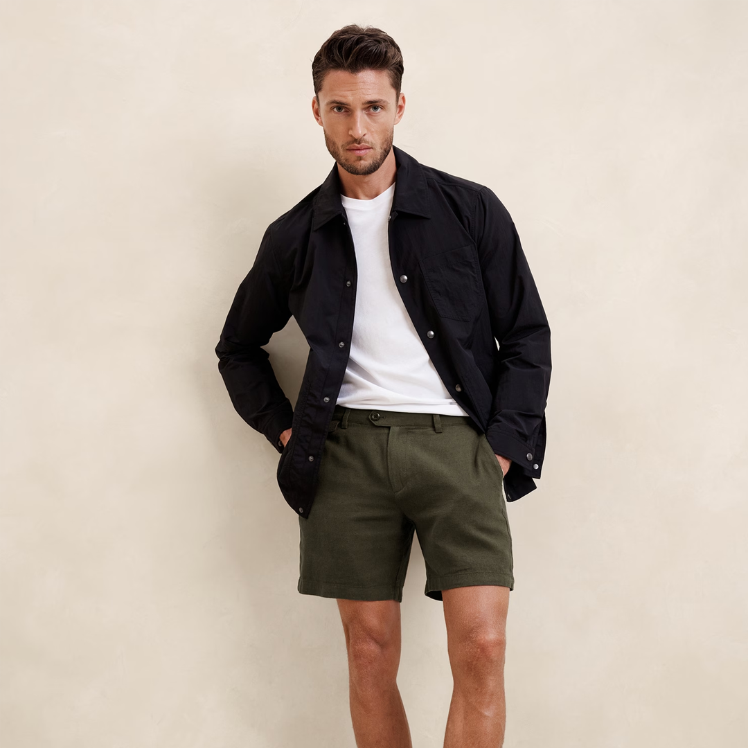 7" Linen-Blend Short