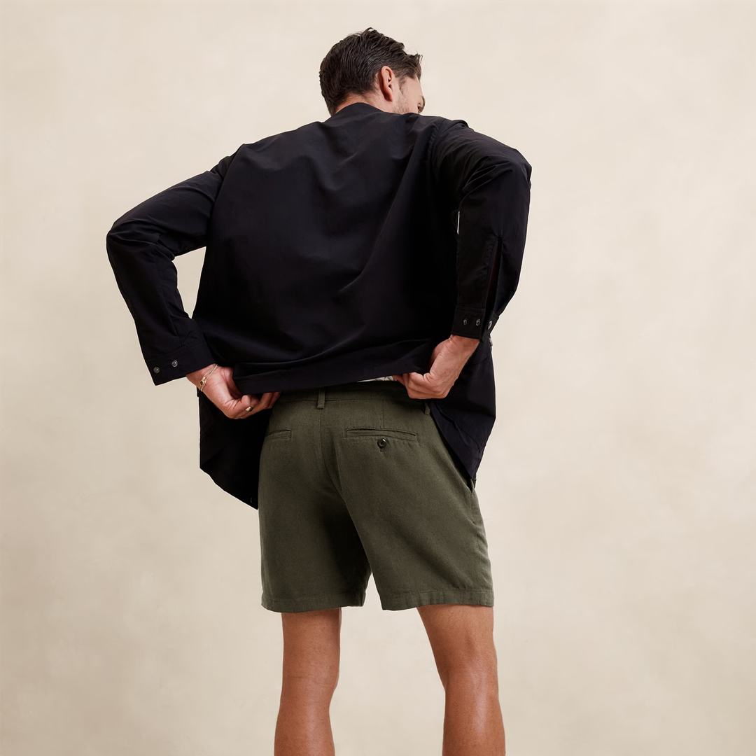 7" Linen-Blend Short