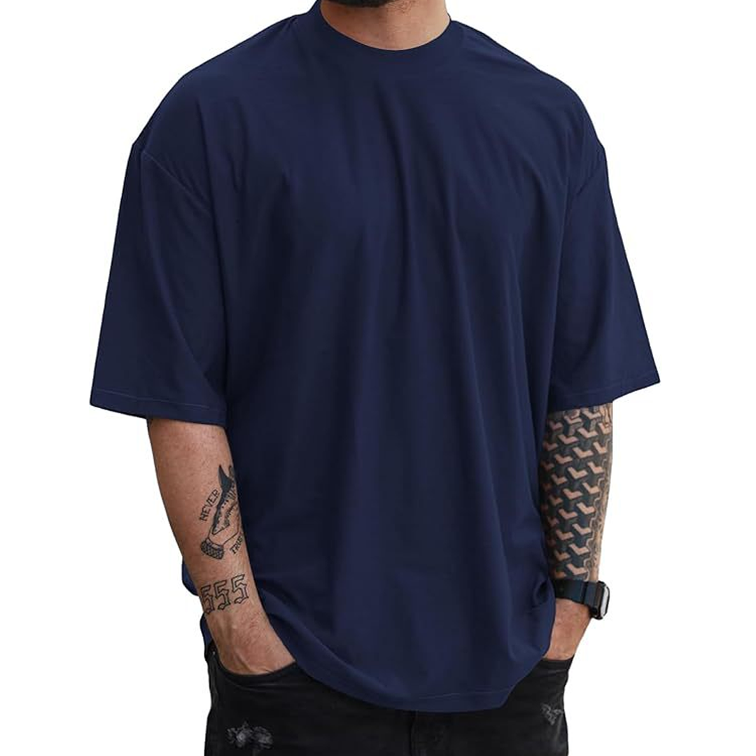 Summer Fashion Trend Simple Men And Women Loose Short Sleeves