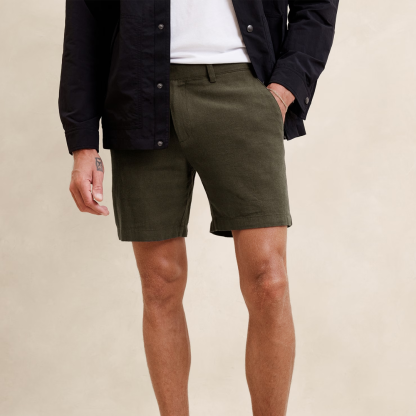 7" Linen-Blend Short