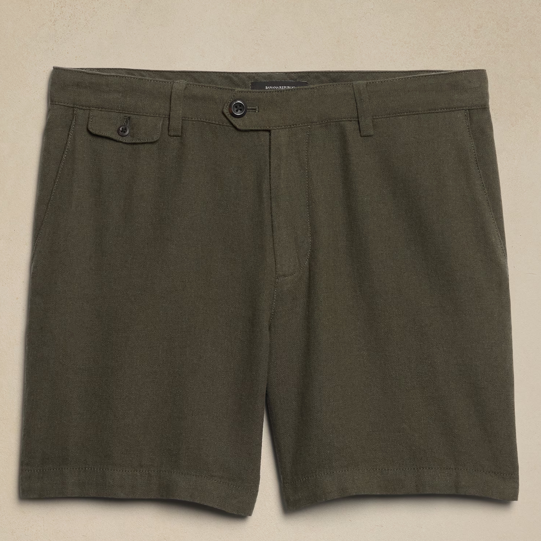 7" Linen-Blend Short